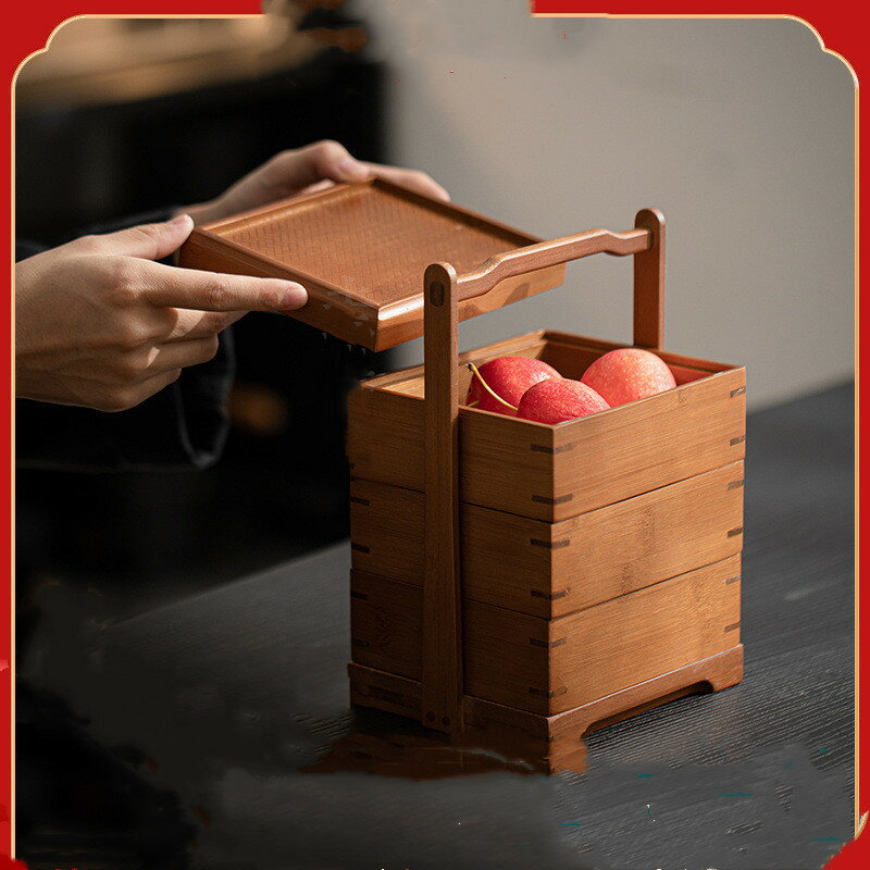 楽天市場】竹かご ピクニック 三段の通販