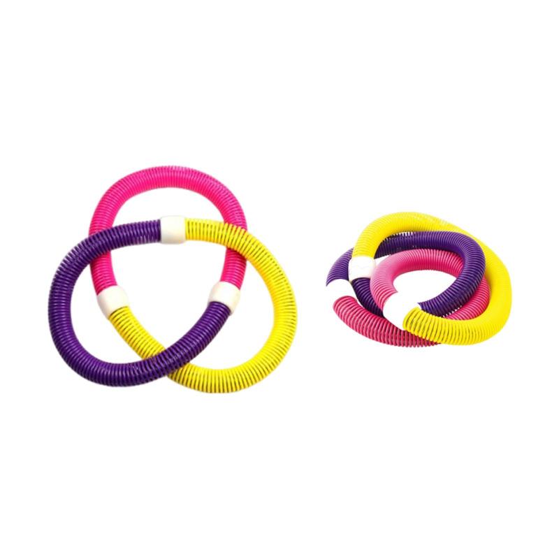 ウエストフィットネスフープ.ヘビースプリングフープ.男女兼用ウエストトレーニング.折りたたみ式PVC腹..