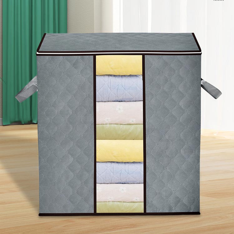 収納袋 布団収納ケース 布団収納袋 収納ケース 除湿 コンパクト収納 タオルケット 2枚組 布団袋 自立式 大容量 持ち手付 透明窓付 大きく開く 上部ファスナー 毛布 布団収納ケース 寝具 洋服収納 衣装ケース クローゼット 不織布
