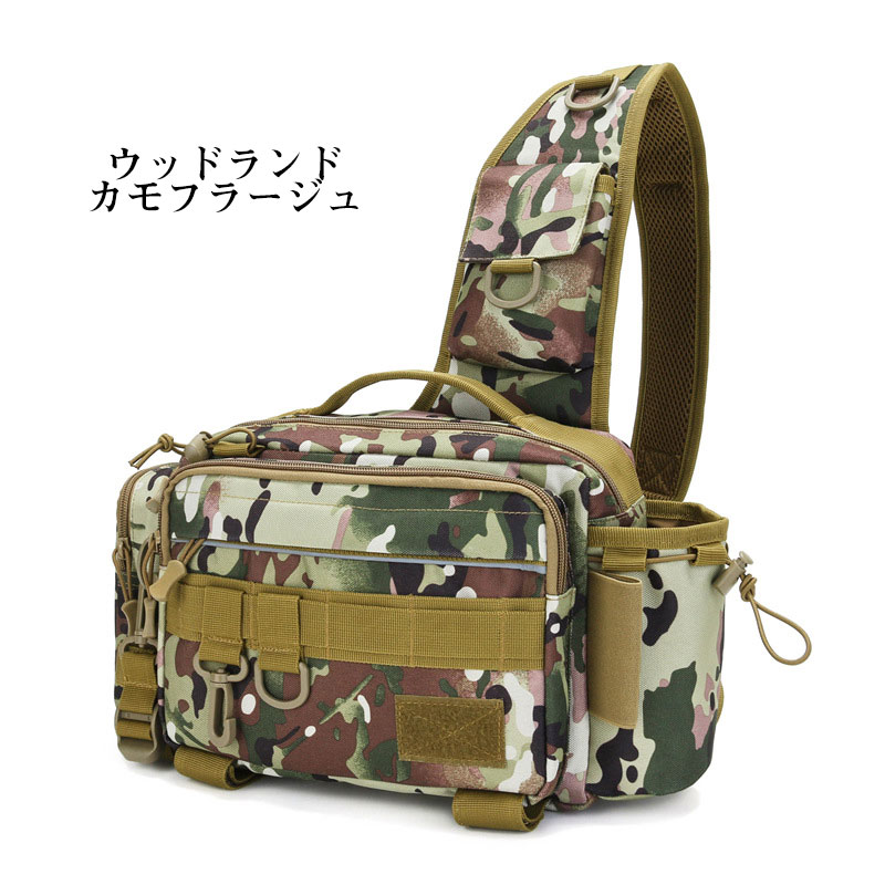 ショルダーバッグ フィッシングバッグ 釣りバッグ エギング バッグ メンズ タックルバッグ ワンショルダー ルアー バッグ 大容量 軽量 防水 撥水 多機能 ラ...