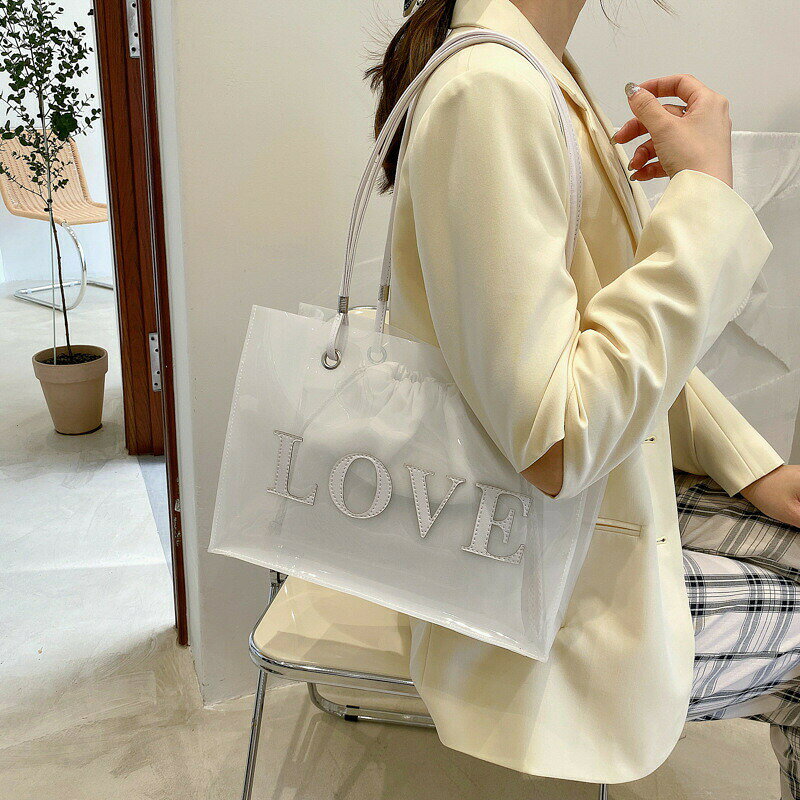 トートバッグ 巾着付き レディース プールバッグ ビニールバッグ おしゃれ 大人 女の子 ポーチ付き 撥..