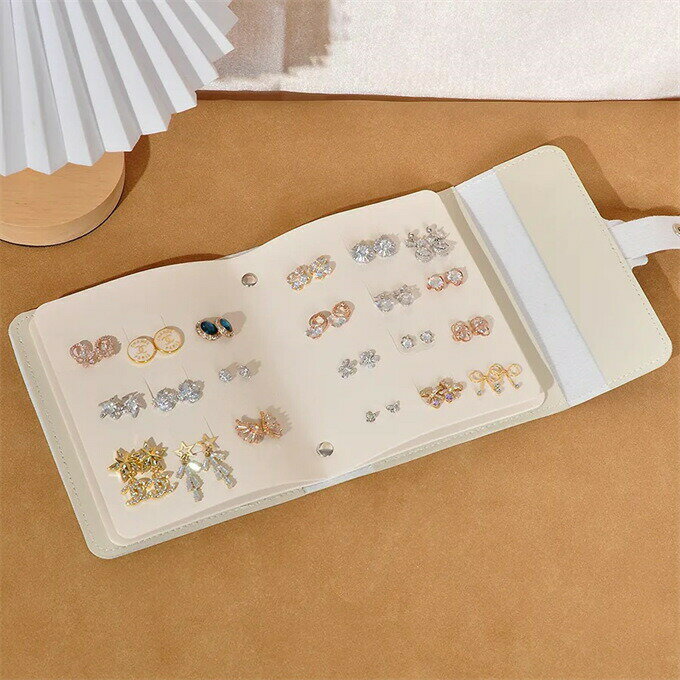 ピアスケース ピアス収納 手帳型 ピアス収納ボックス 収納カバー ピアス収納 専用 ブック形 手帳型 ジ..