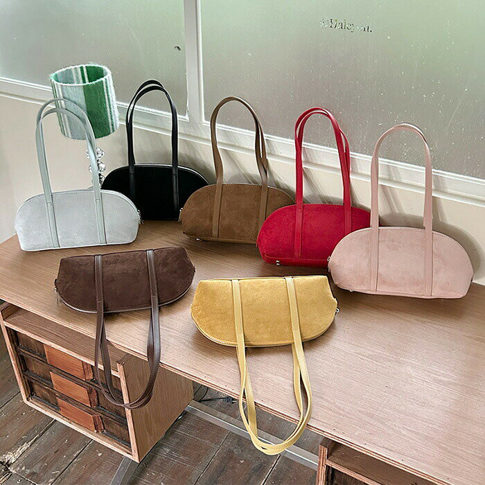 スエード調 バック トートバッグ レディース 小さめ スウェード バッグ 横型 肩掛けバッグ お仕事バッ..