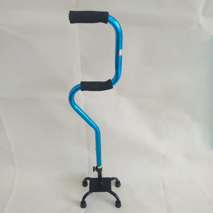 立ち上がり サポート 杖 4点杖 伸縮 長さ調整 自立式 軽量 多点杖 ステッキ 介護 歩行補助 立ち上がり ..