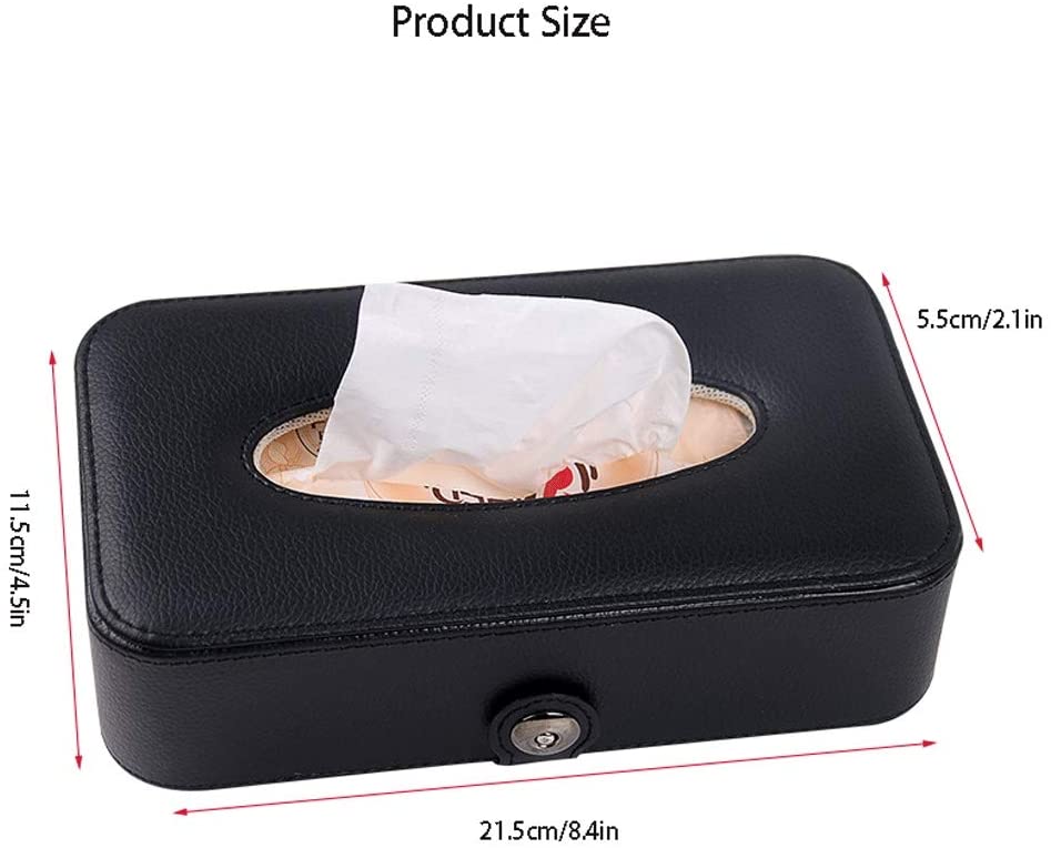 車のティッシュホルダーサンバイザーナプキンホルダー、PUレザー組織ボックス、車の使用アクセサリーの..