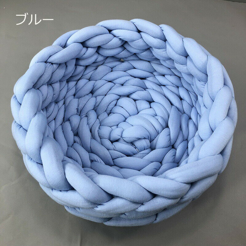送料無料 直径約50cm ペットベッド　チャンキーニット 編み 犬 ベッド 小型 中型犬用 猫用ベッド 犬用品 猫用品 ペット用品 クッション ペットソファ 洗える 楽天海外通販