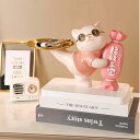 可愛い 猫の置物 招き猫 レジン製 ギフト 誕生日プレゼント ジュエリートレイ 玄関 小物 雑貨 飾り 風水グッズ 雰囲気作り キャッシュトレイ メガネ 鍵 ピ...