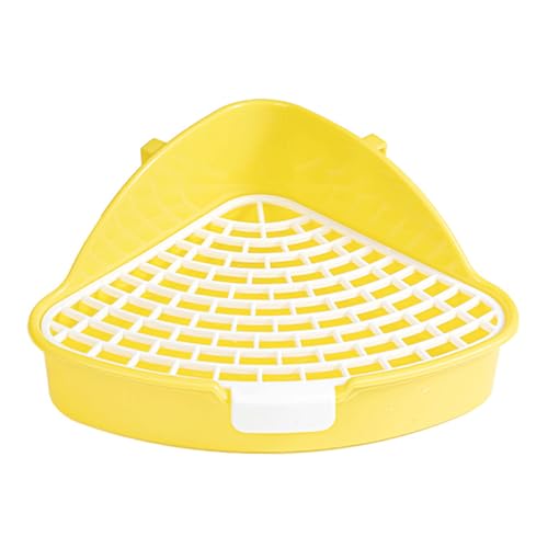 小動物用トイレ ケージインテリア チンチラトイレ うさぎトイレ うさぎ三角消臭セット 噛みつき防止 うさぎトイレ チンチラトイレ かわいい ペット お掃除簡単 (ホワイト)