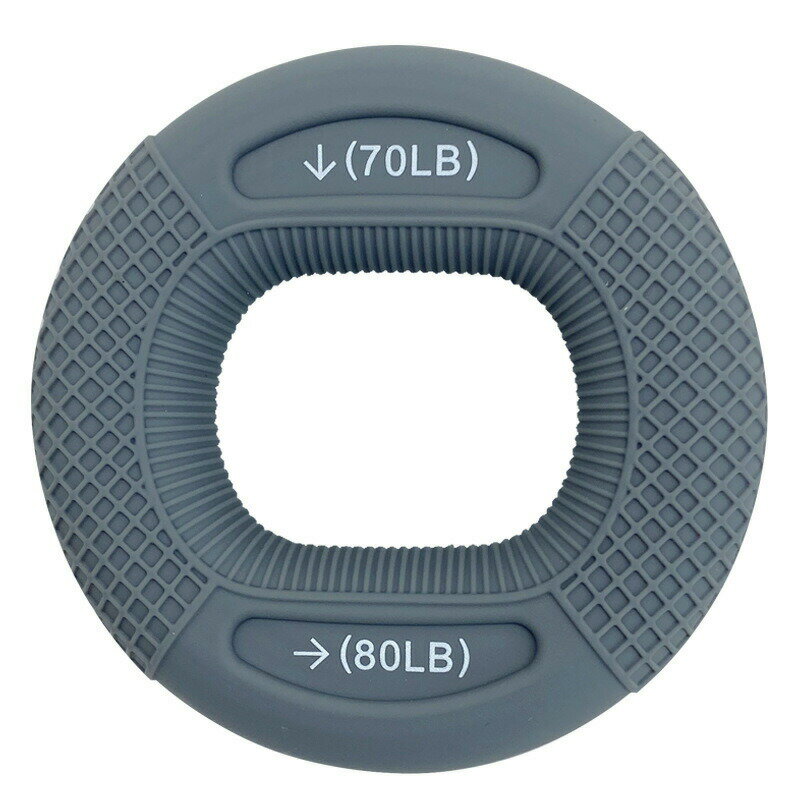 送料無料 ハンドグリップ 握力トレーニング 筋トレグッズ リング型 鍛える 指 2段階 シリコン 滑り止め..