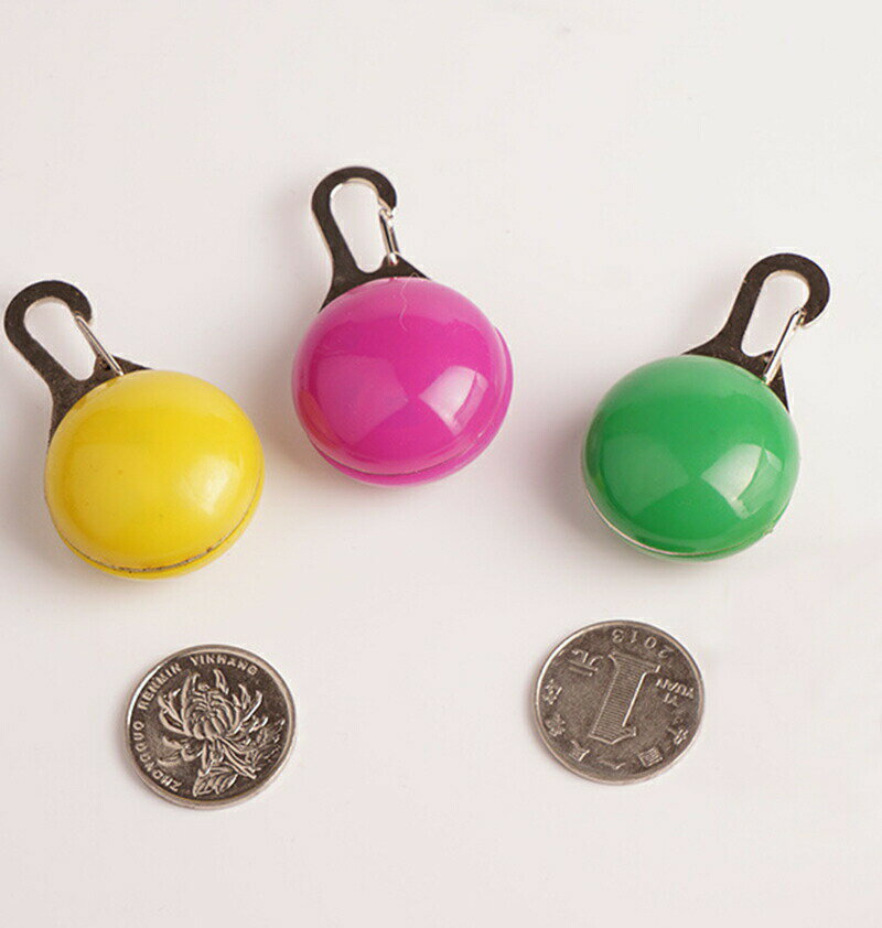 送料無料 ペット用品 ペットアクセサリー 首輪アクセサリー LEDライト 光る 犬 ドッグ 散歩 夜間 丸 円..