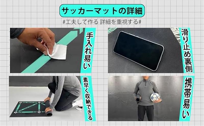 サッカーマット サッカープレイエリアラグ 滑り止めカーペット フットボールドアマット リビングルームカーペット コーナーサッカーフィールドグラウンド用 子供用プレイルーム バスルーム 教室