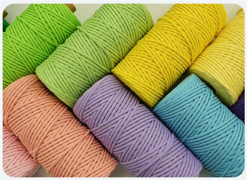 マクラメ 糸 コットン コード マクラメロープ 3mm 200m 35色 マクラメ糸マクラメ紐 手芸 ハンドメイド ..