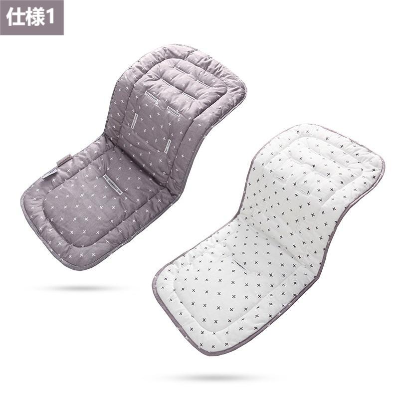 ベビーカークッション ベビーカーシート リバーシブル オールシーズン 純綿100％ 吸汗 やわらかい 通気..