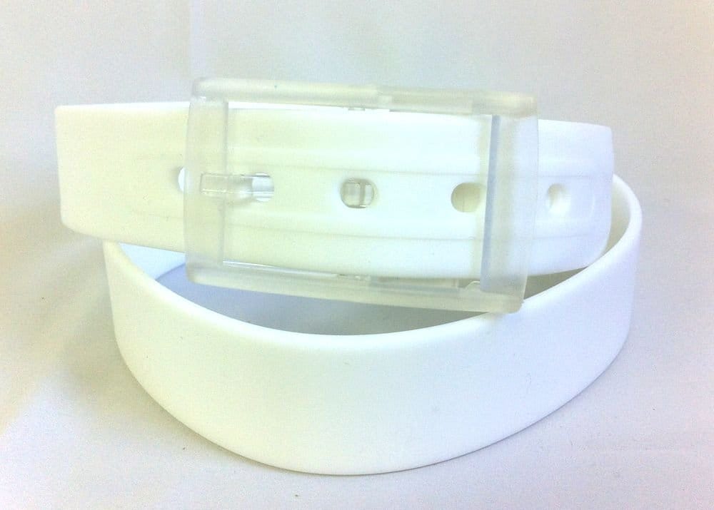 シリコン ラバー ベルト 雷 でも 大丈夫 ゴルフ アウトドア で 活躍 (ホワイト)