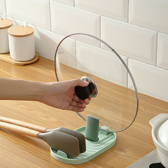 鍋ふたスタンド キッチンツールスタンド 【シェル】 お玉スタンド フライ返し ターナー しゃくし スプ..