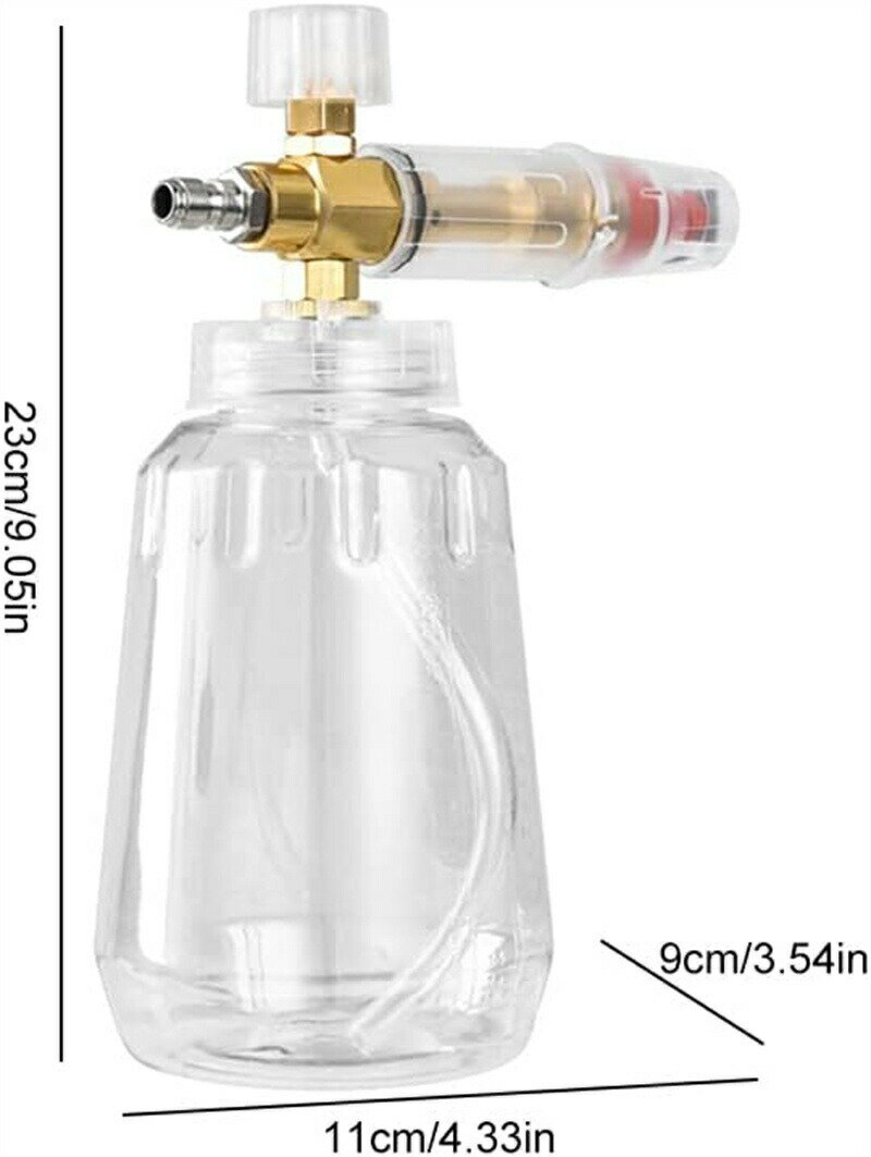 高圧洗浄機用 泡洗車 フォームガン 高発泡 フォームランス 調節可能 透明スプレーキャニスター 軽量 持ち運び便利 おしゃれ 人気 多機能 洗車用 家庭用 業務...