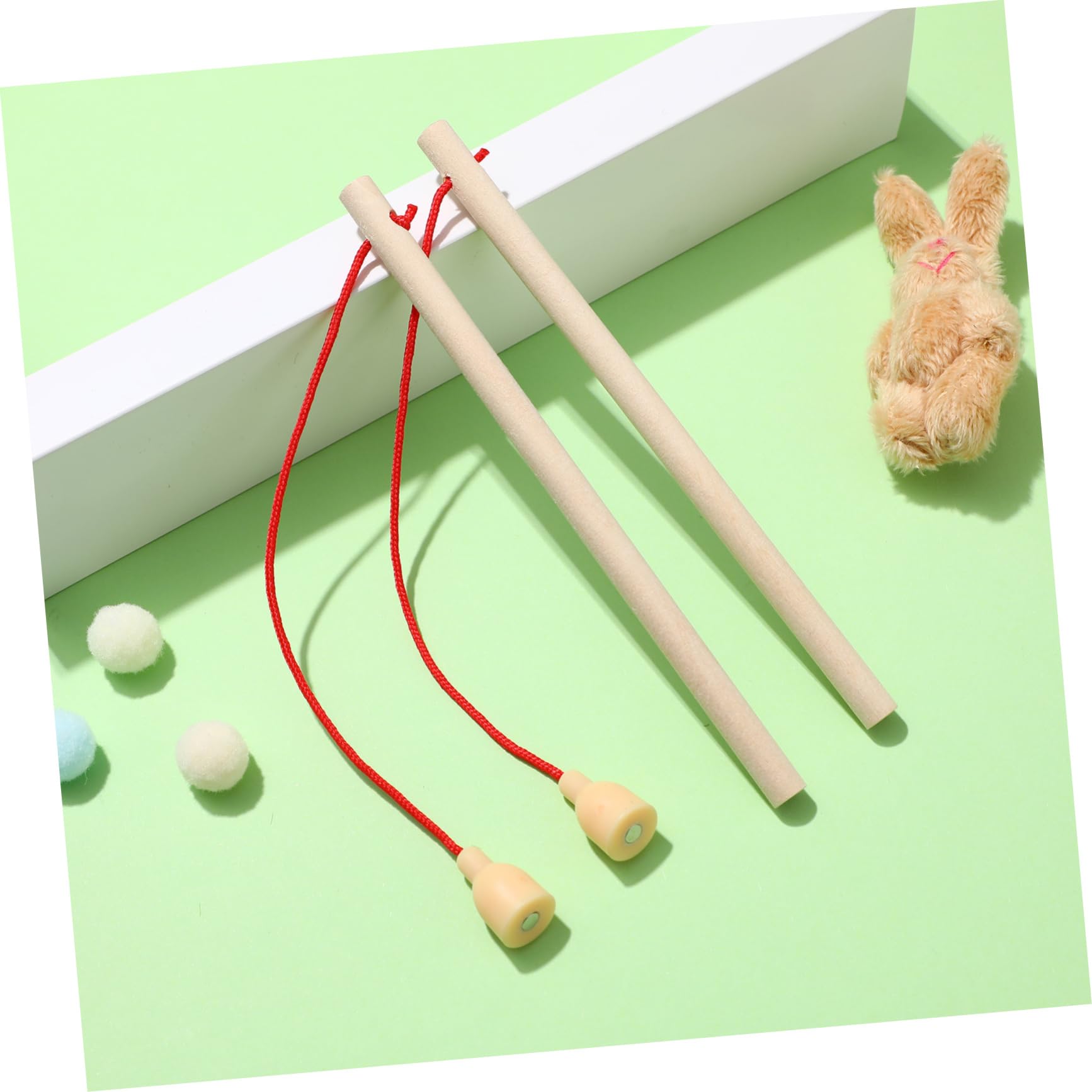 20個 木製磁性釣り竿 素材使用 持ち運び便利 幼児向け魚釣りゲーム の知育遊びに