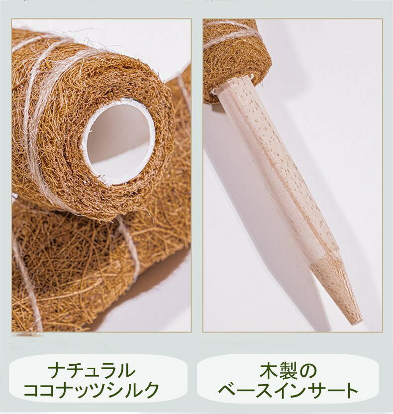 ココスティック モンステラ 支柱 おしゃれ 植物 支柱 ポトス 支柱 高さ調整可能 頑丈 耐久 ココナッツ ..