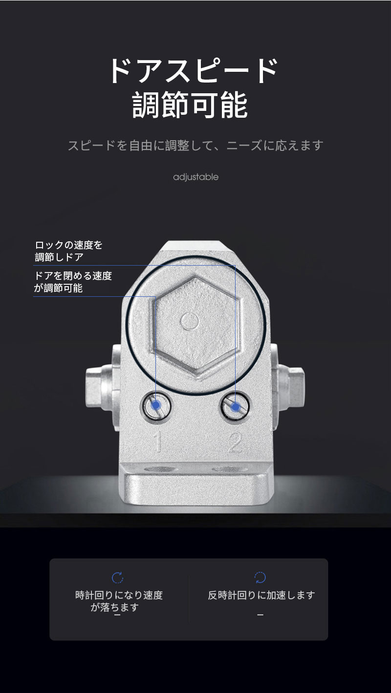 ドアクローザー パラレルタイプ（木製・アルミドア用）ドアダンパー 室内ドア用 室外ドア　アパート　..