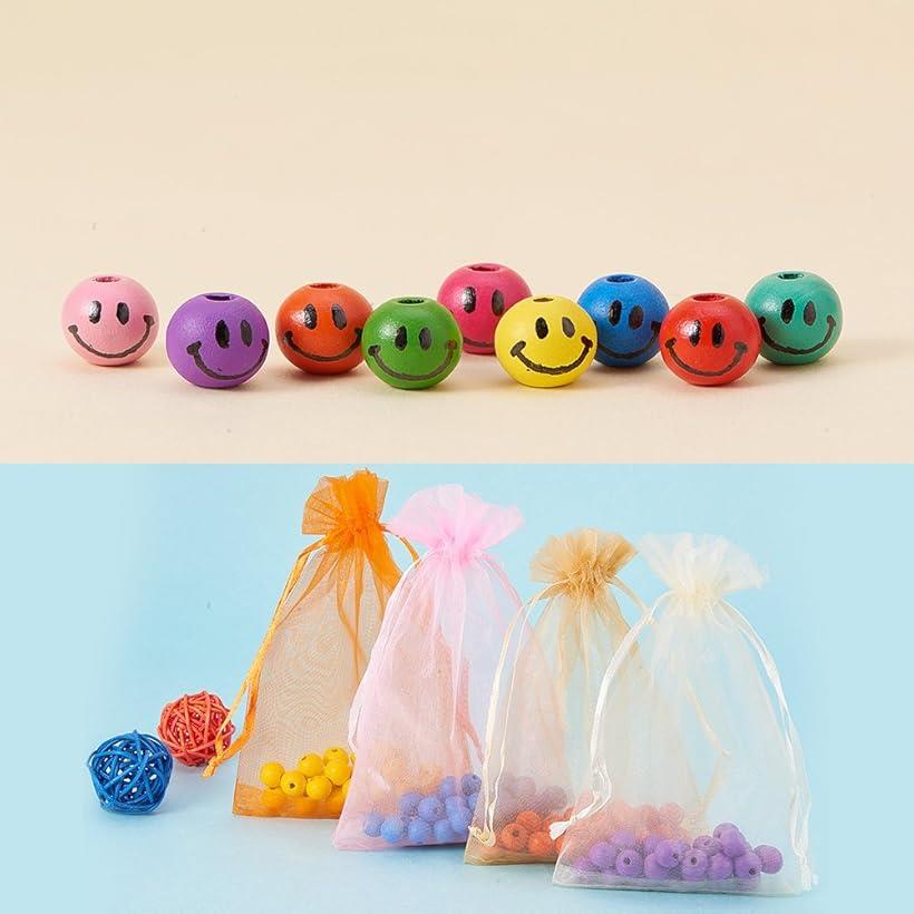 約250個/箱 10色 木製ビーズ 直径10mm ウッドビーズ 丸玉ビーズ ラウンド