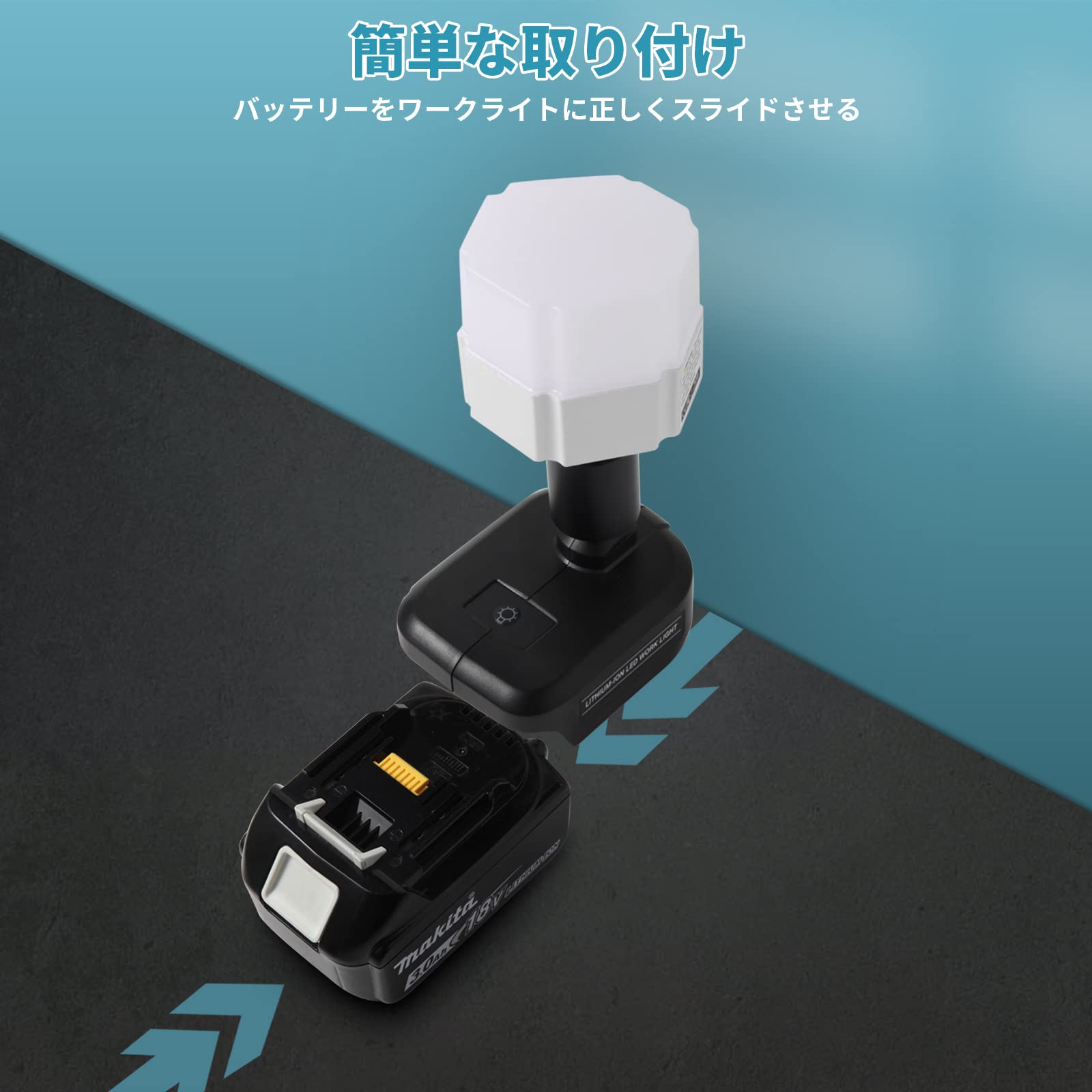 LED ランタン 投光器 作業灯 18W 1800LM 2つモード マキタ18Vバッテリ対応 アウトドア キャンプ 登山 夜釣り 防災用品 停電 緊急 地震対策 停電対応 夜間工事 車の修理 車中泊での使用を (18W-3)