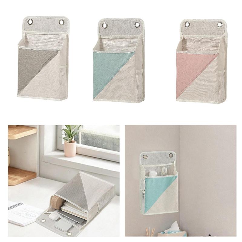神秘の館の壁掛け収納バッグ 寮用オーガナイザー 収納ボックス 省スペース 頑丈 ポケット付き 吊り下げバスケット ワードローブ 寝室用｜アングル3