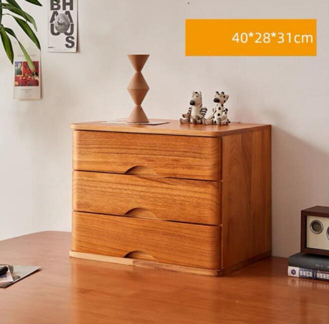 引き出し 卓上収納ケース 収納ボックス 木製 横 小物 4段 2段 3段 ホワイト 透明 滑り止め 大容量 文房具収納 書類ケース 化粧品 事務用品 文書 衣類収納 組み合わせても 頑丈 シンプルでおしゃれ(3)