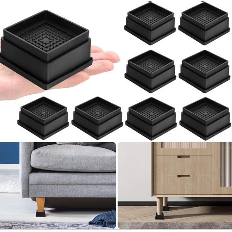 ソファ足 ベッド脚 家具脚 継ぎ脚 【8個セット】 かさ上げ台 洗濯機用置き台 角形 高さ調整 洗濯機パン..