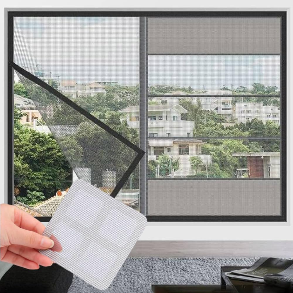 網戸 ネット 取り付け 簡単 簡易網戸 網戸キット 蚊防ぐあみど DIYキット編み戸 防虫ネット 網戸カーテ..