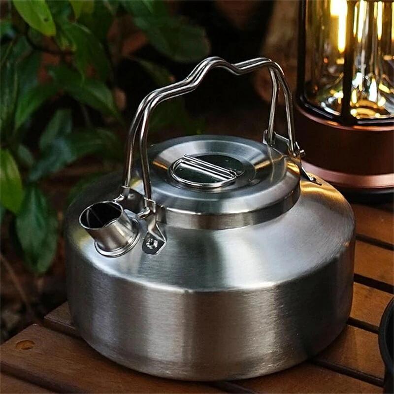 キャンプ ケトル 小型 ティーケトル 直火用 ダブルハンドル 火傷防止 軽量 アウトドア ケトルキャンプ ..