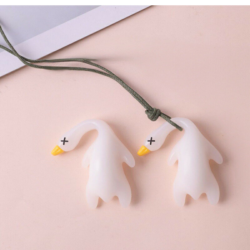 ペンダント ダック 2個セット 車飾り 車用duck 北京ダック 変色 紫外線感知機能 ぶら下げ アヒル 装飾..