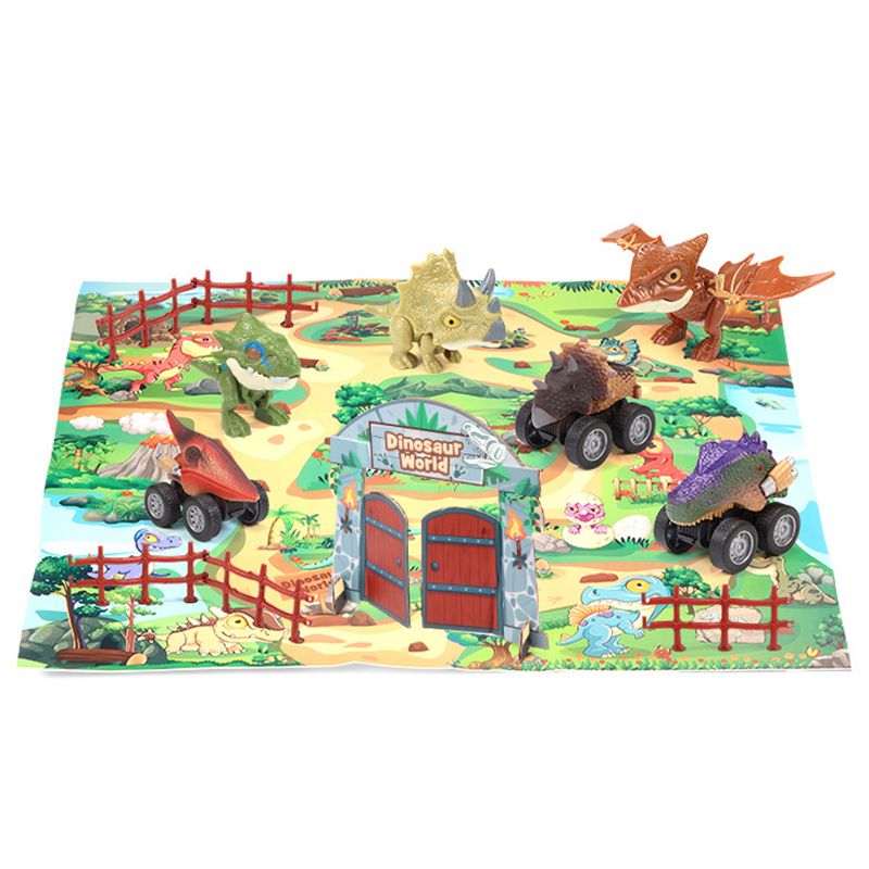 恐竜のおもちゃ 指恐竜3 PCS 恐竜車3PCS フィギュア のジャンボ演劇 マット 情報恐竜の本 図おもちゃ 収納BOX 男の子 女の子 教育 恐竜の図の演劇セット 誕生日プレゼント ギフト