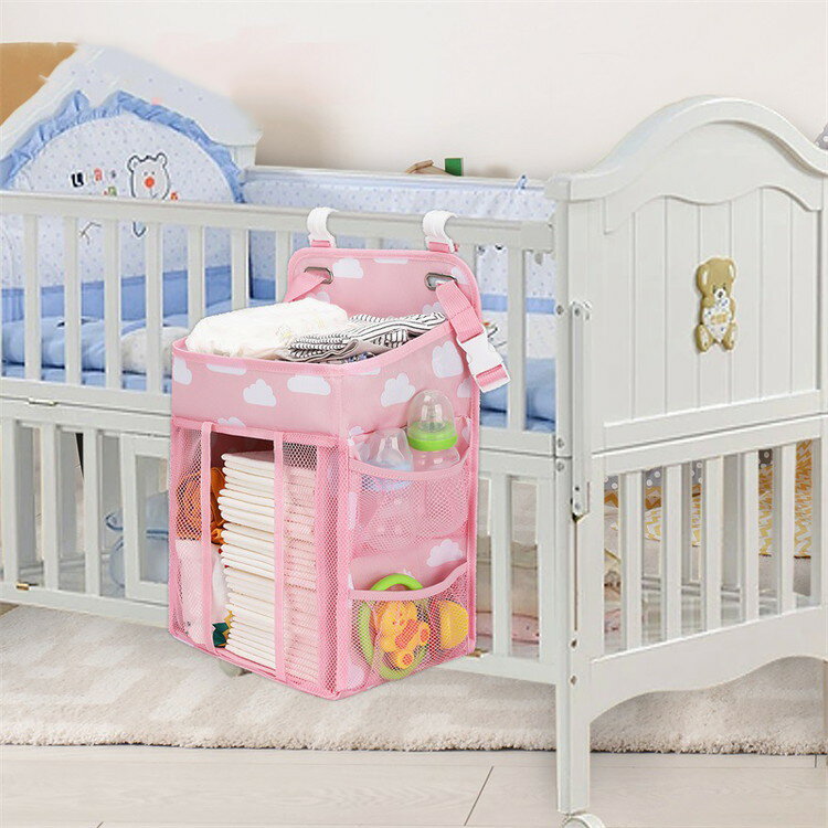 ベビーベッド 収納バッグ オムツ おむつ 収納袋 ポケット ベビーカーバッグ 折りたたみ 吊り下げ 多機..