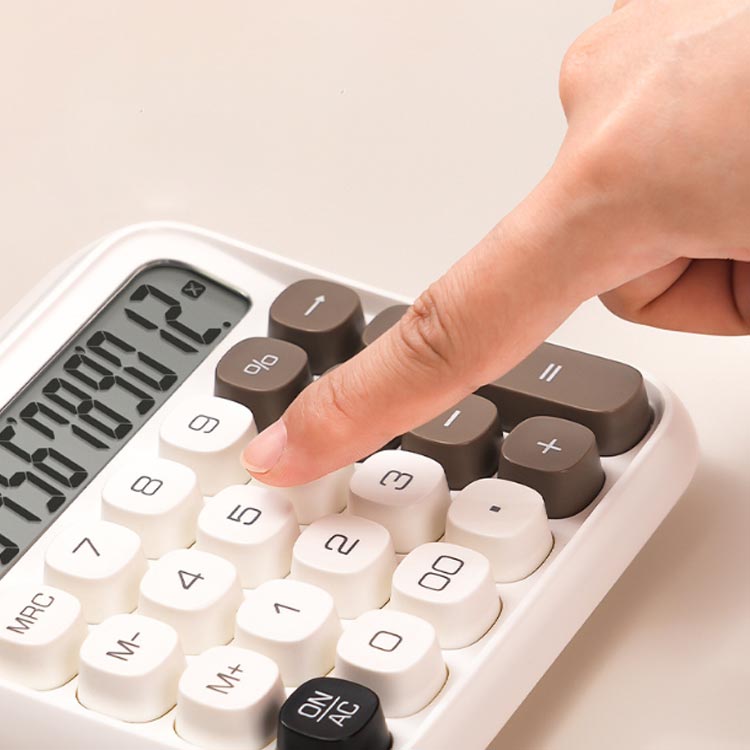 12桁 可愛い カフェ カラフル 卓上サイズ クリスマス ビジネス かわいい 計算機 簿記 電卓 大型LCDディスプレイ 業務実務 計算 簿記 おしゃれ 卓上電卓 オフィス 事務用 飲食店 美容室 ミニ サロン ギフト 贈り物 丸ボタン 白