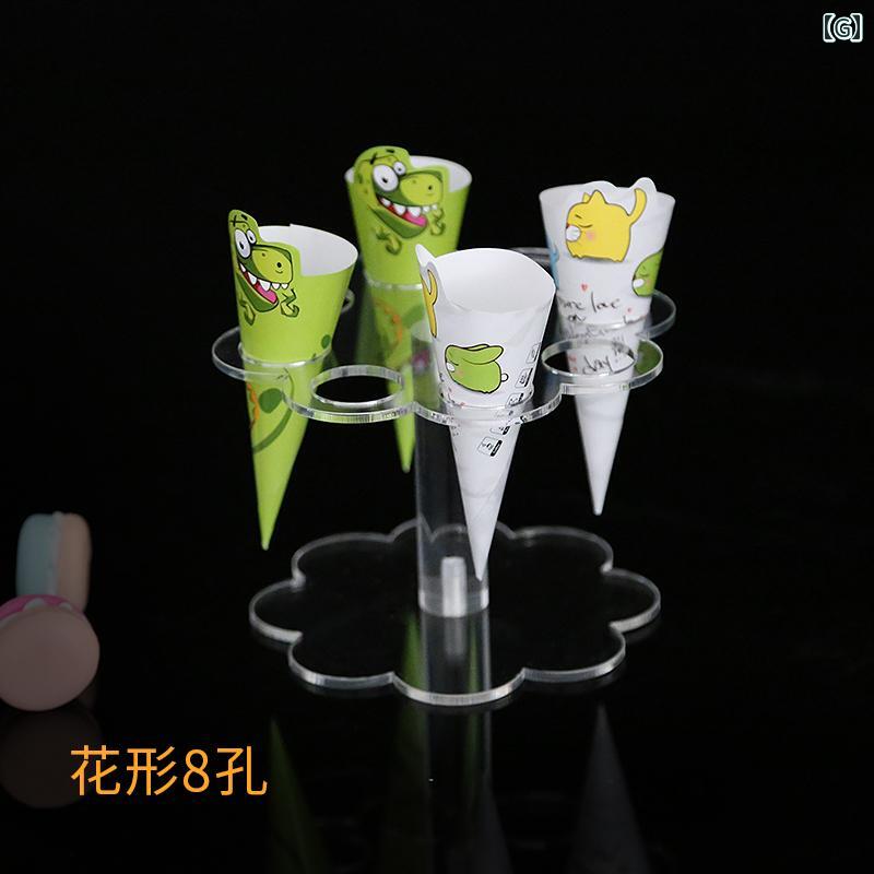 アイスクリーム コーン スタンド ソフトクリーム ホルダー 展示 ディスプレイ ラック フラワー 収納 食..
