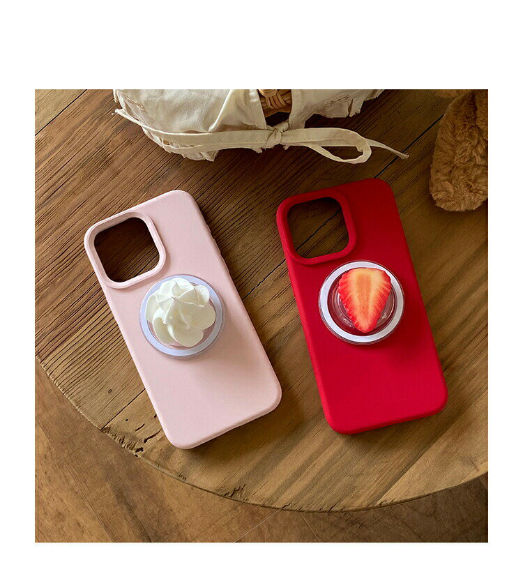 スマホスタンド 吸盤付き vol.2 2種類 可愛い iイチゴ アニマルデザイン 卓上 スマホ タブレット スタ..