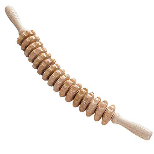 マッサージローラー 筋膜ローラー 筋膜リリース スティック木製 ベンドデザイン フォームローラー マッ..