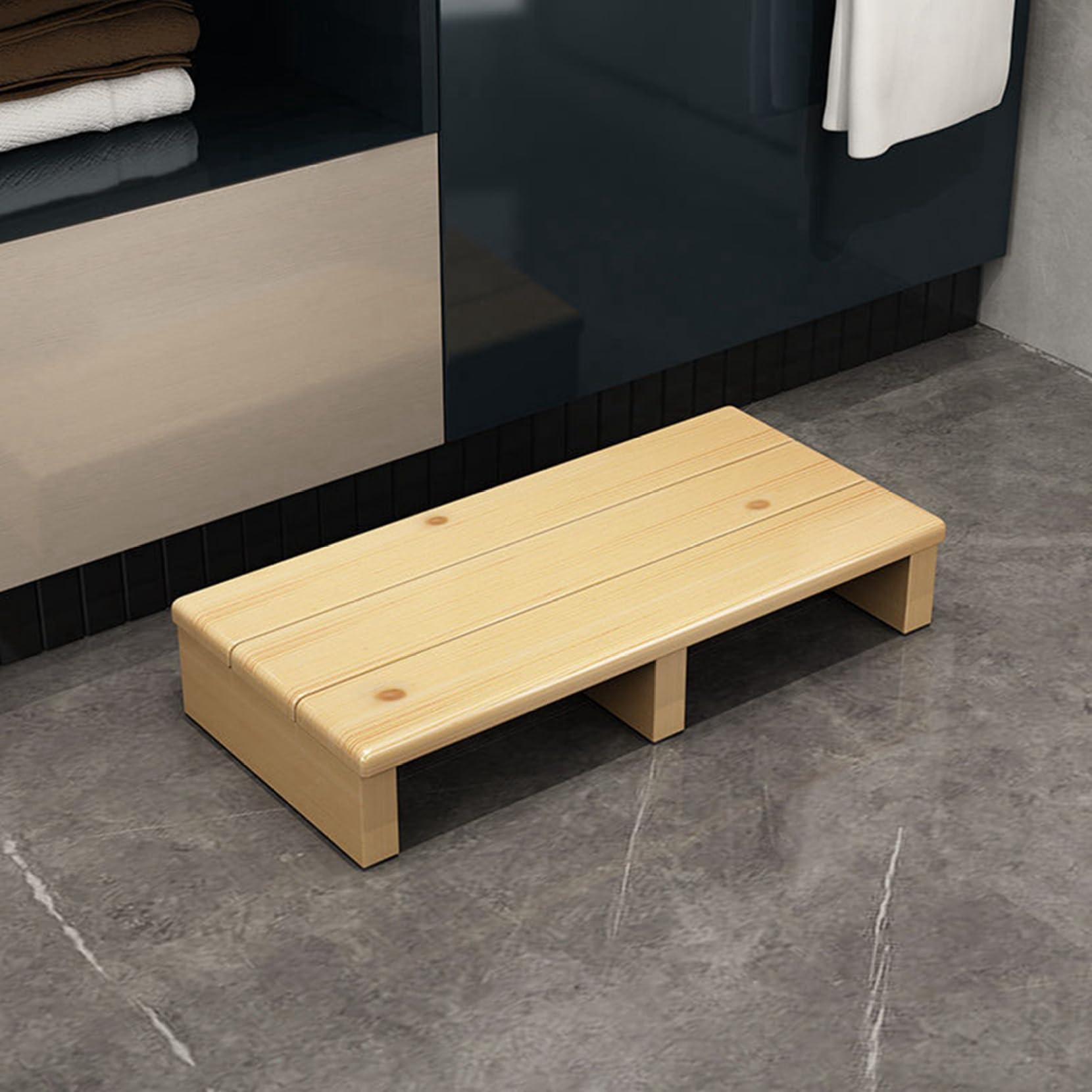 玄関台 玄関ステップ 木製踏み台 40x30x12cm 玄関踏み台 脚立 通気性 玄関の上り下りをサポート 段差軽..