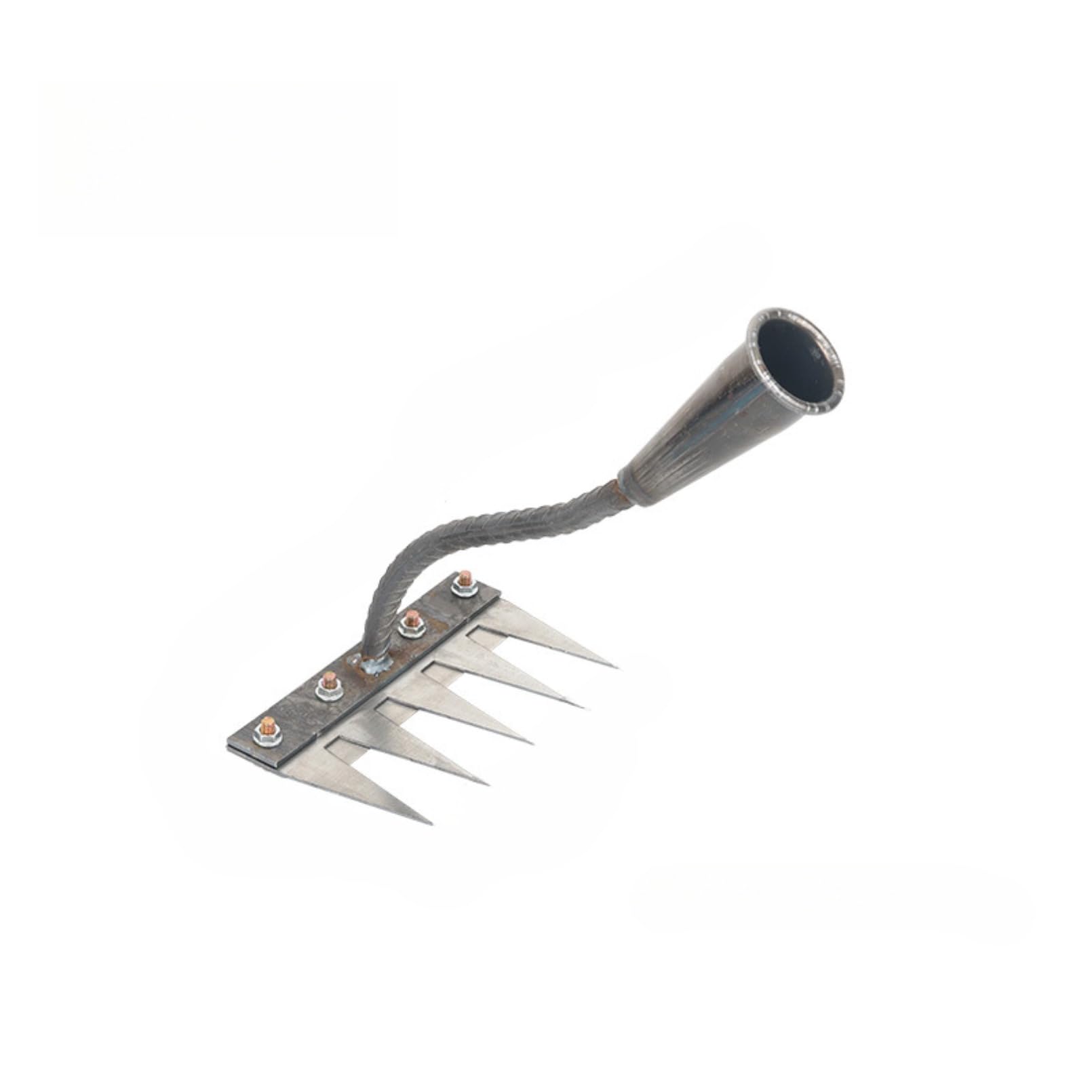 農業用多機能除草工具 マンガン鋼厚手着脱式鍬釘熊手 七本歯除草ツール 農用除草ツールのマンガン鋼製..