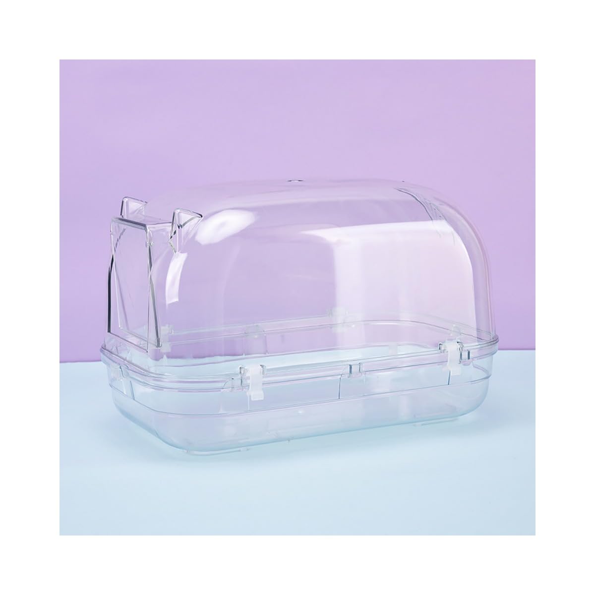 小動物用プラスチック製バスルームコンテナ！ハムスター、モルモットなど砂浴に最適。透明デザインで観..