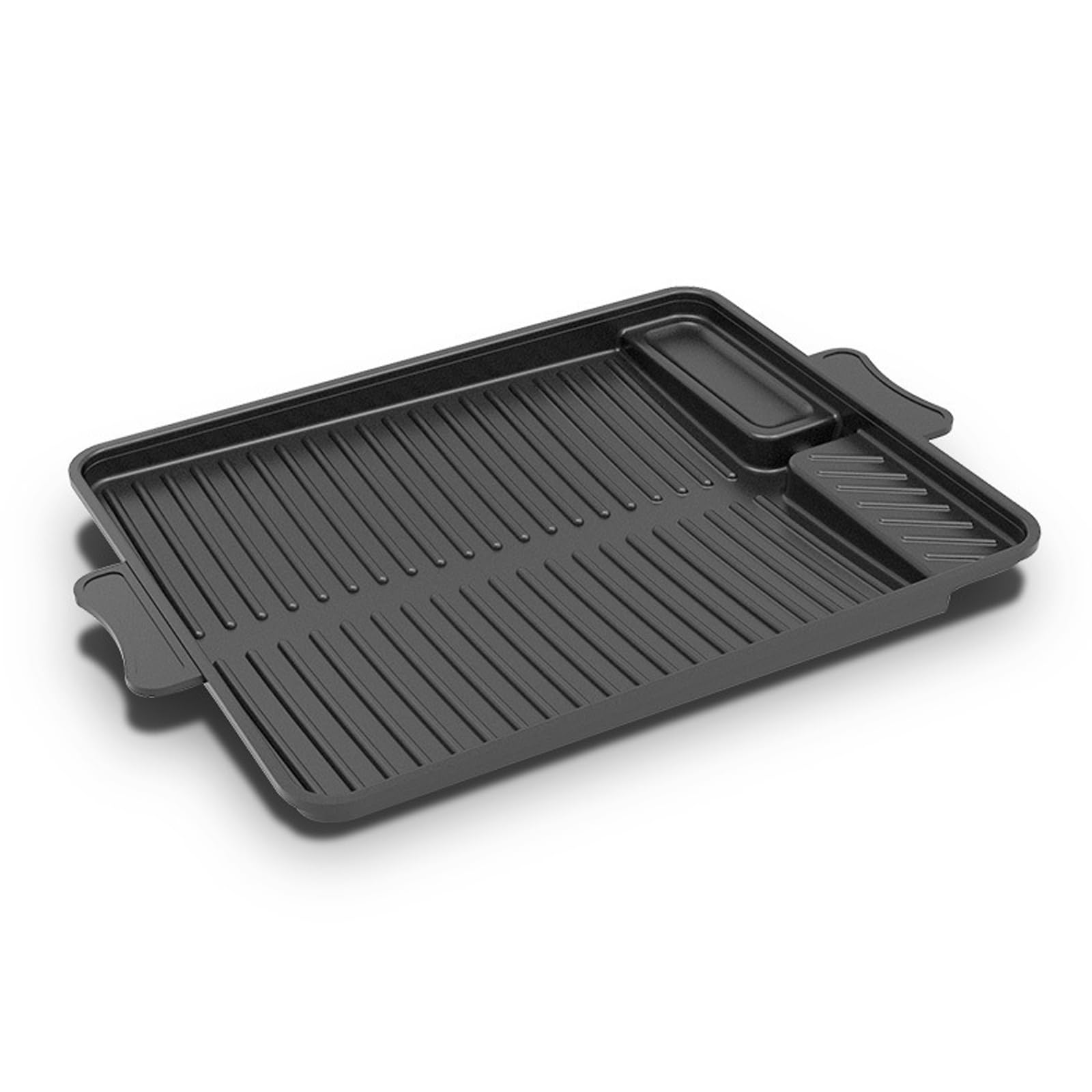 韓国料理 鉄板 グリルプレート 余分な油を落とす 集めた油がプレート外へ落ちるデザイン カセットコン..