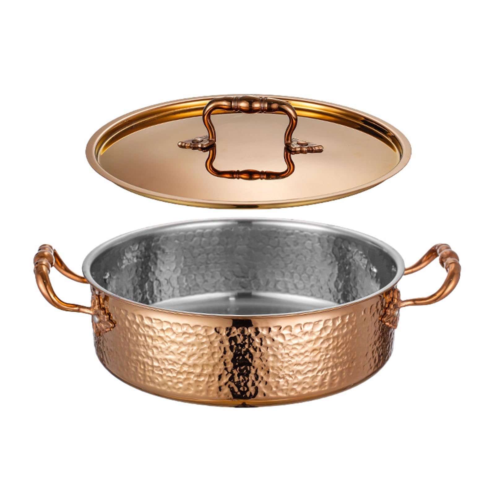 しゃぶしゃぶ鍋 両手鍋 卓上二食鍋 仕切り鍋 S形鴛鴦鍋 S形鴛鴦鍋 304ステンレス鋼 厚さ 3層 耐久性 耐..