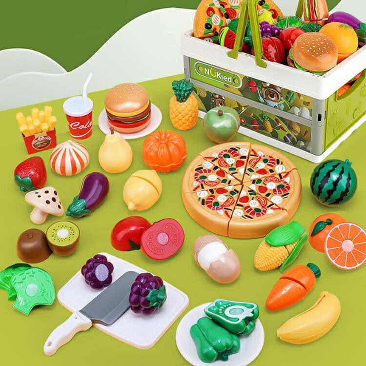 おままごと セット おもちゃ 野菜 果物 料理ごっこ 切る遊び 知育玩具 食べ物 収納かご付 ままごとセット オモチャ キャンプごっこ ごっこ遊び 切れる おもちゃ 女の子 男の子 人気 誕生日プレゼント 入園祝い クリスマス プレゼント