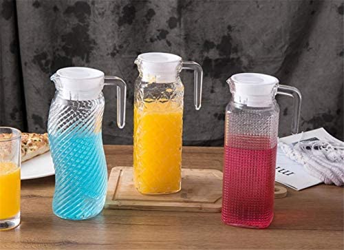 冷水筒 ガラスポット 麦茶 ポット 透明ティーポット やかん・ケトル 冷たい水のボトル大容量ドリンク ..