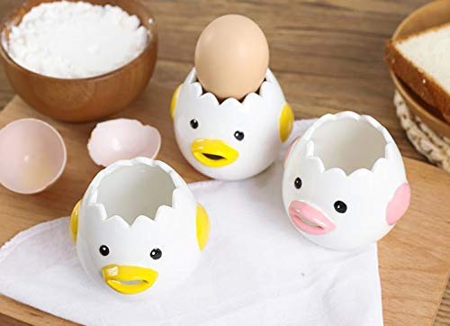キッチン用品 卵黄セパレータ セラミック 可愛い 2点セット キッチンツール 調理器具 卵黄身分け器 黄..