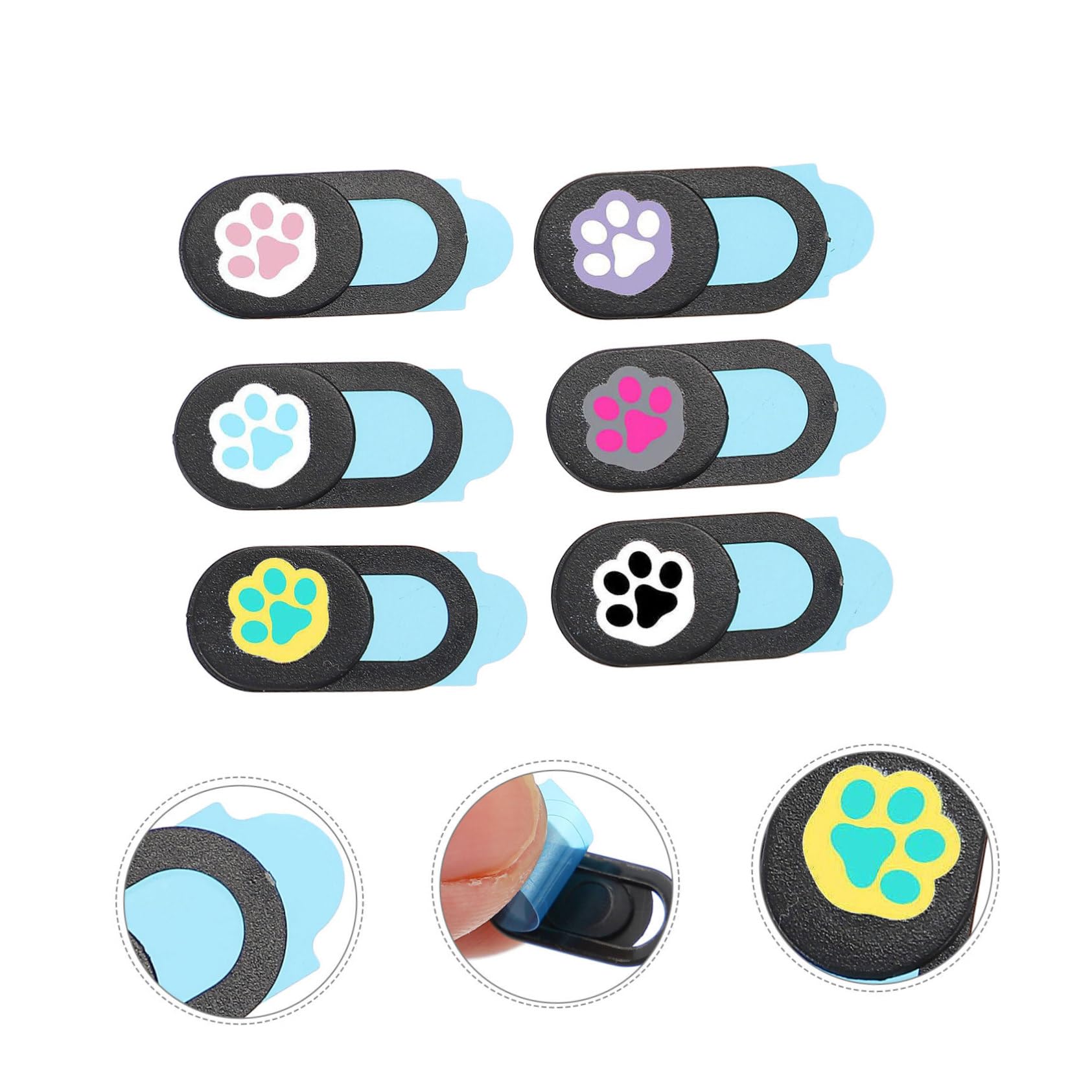 6個 ウェブカメラカバー スライド式 防止フィルム付 ノートパソコン タブレット対応 盗撮防止 プライバ..