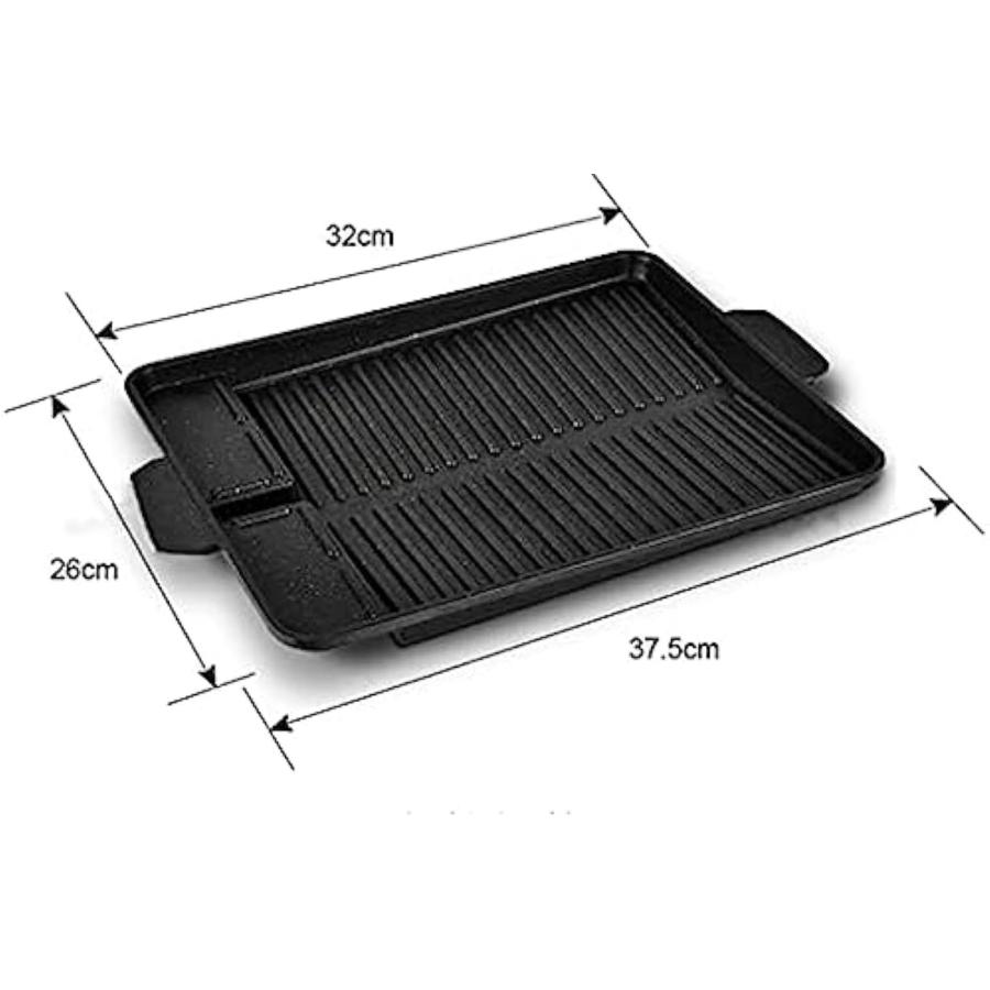 やきまる 焼き肉プレート サムギョプサル 韓国料理 鉄板 グリルプレート 余分な油を落とす 集めた油がプレート外へ落ちるデザイン カセ