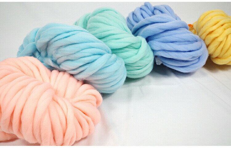 チャンキーニット 毛糸 極太 チャンキーニットヤーン アームニッティング 指編み 太い ヤーン 手芸 編..