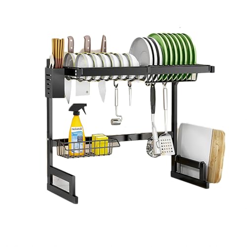 キッチン 水切りラック 食器 シンク上 横置き 水切りかご 食器乾燥機 錆びない 洗い物ラック 2段式 大..