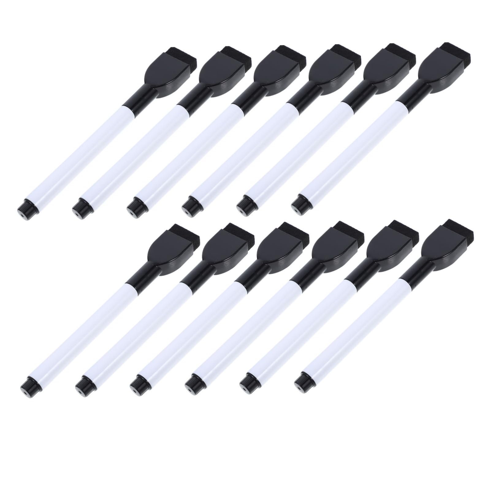 12個 消せる水性ホワイトボードマーカー 細字チップ付き速乾性ペン 多用途ホワイトボード ガラス アク..